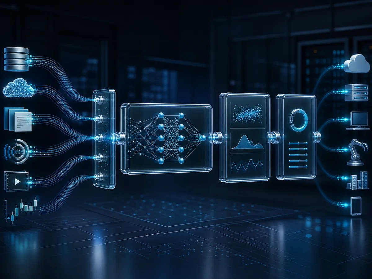 Applied machine-learning pipeline connecting data, evaluation, and deployment