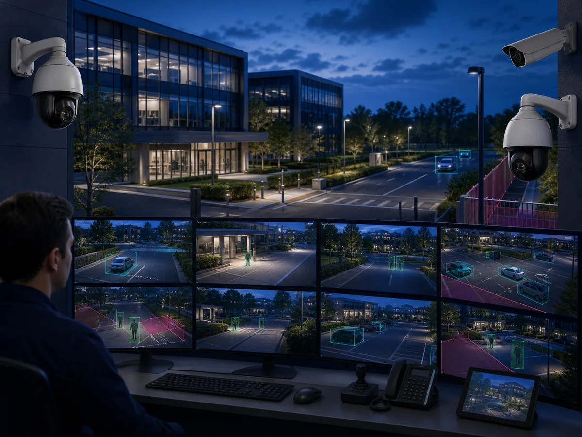 AI-assisted surveillance and visual intelligence across an enterprise site